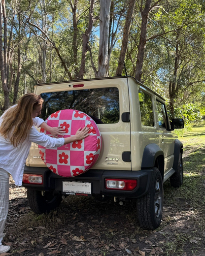 Checkered Spare Tyre Cover