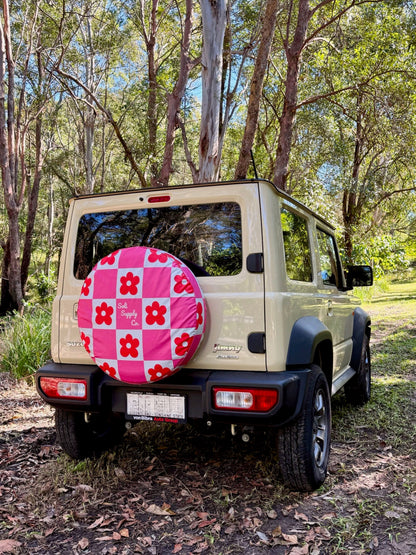 Checkered Spare Tyre Cover