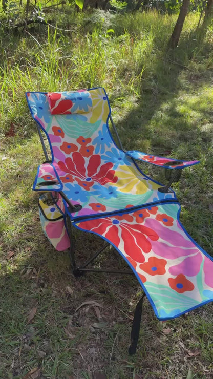 Rainbow Floral Soli Camp Chair