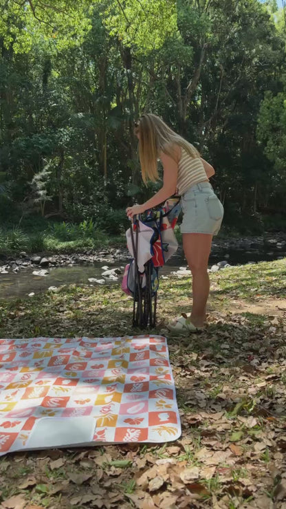 Rainbow Floral Soli Camp Chair