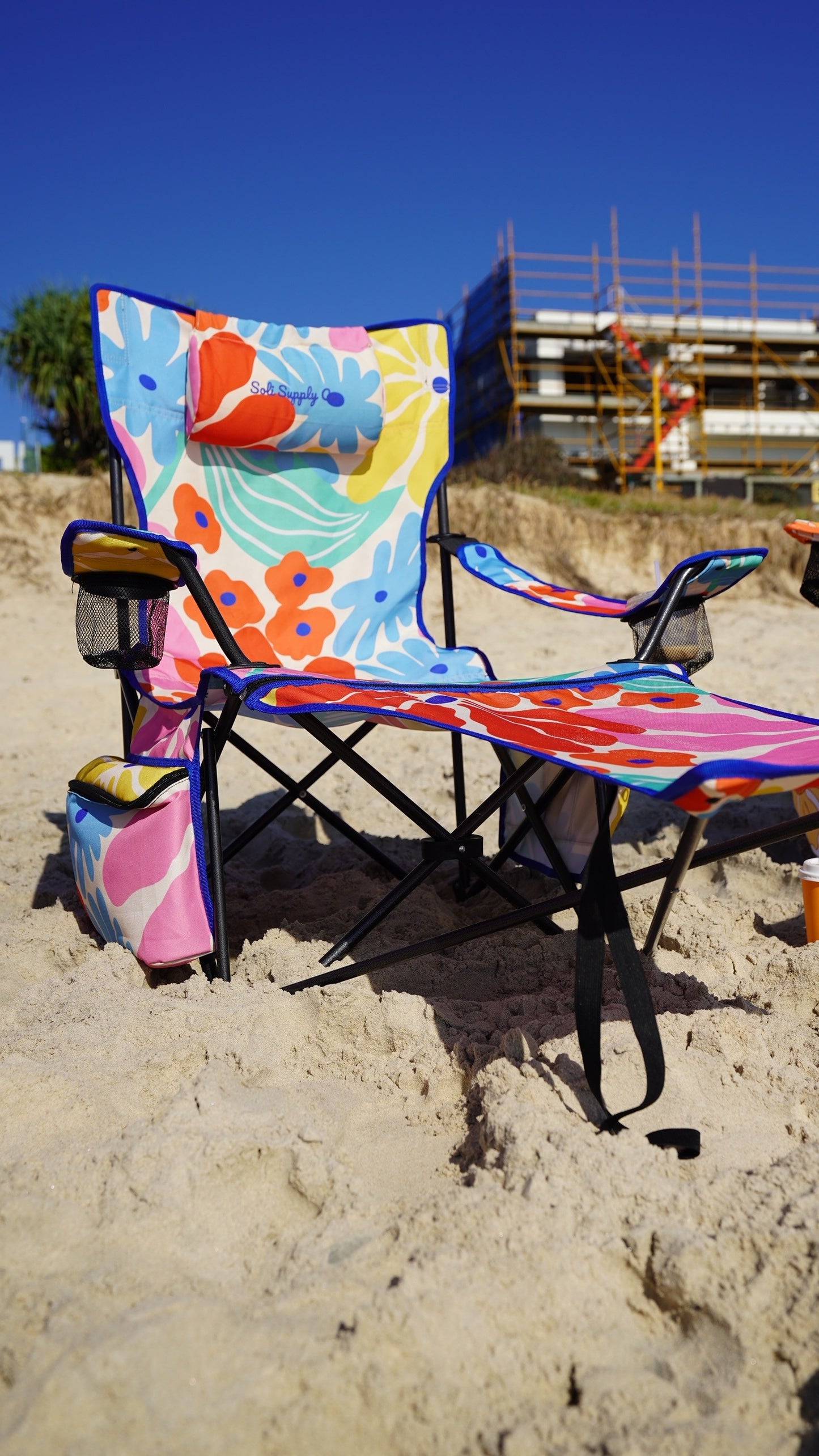 Rainbow Floral Soli Camp Chair
