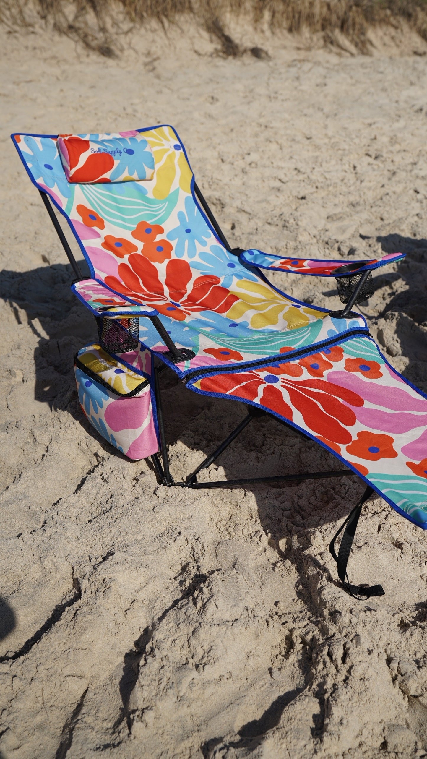 Rainbow Floral Soli Camp Chair