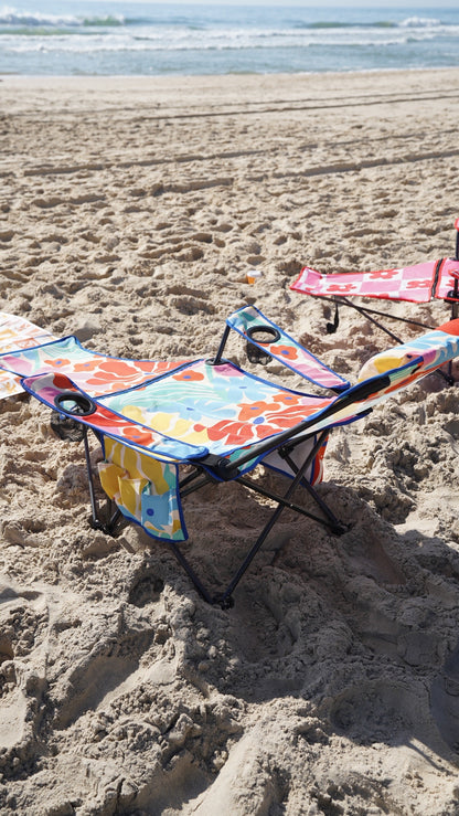 Rainbow Floral Soli Camp Chair