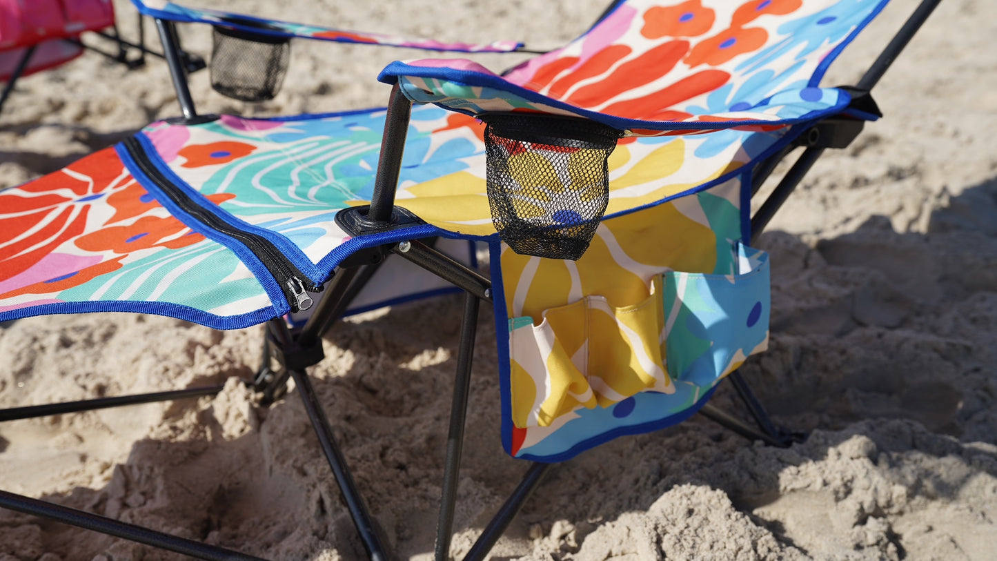 Rainbow Floral Soli Camp Chair