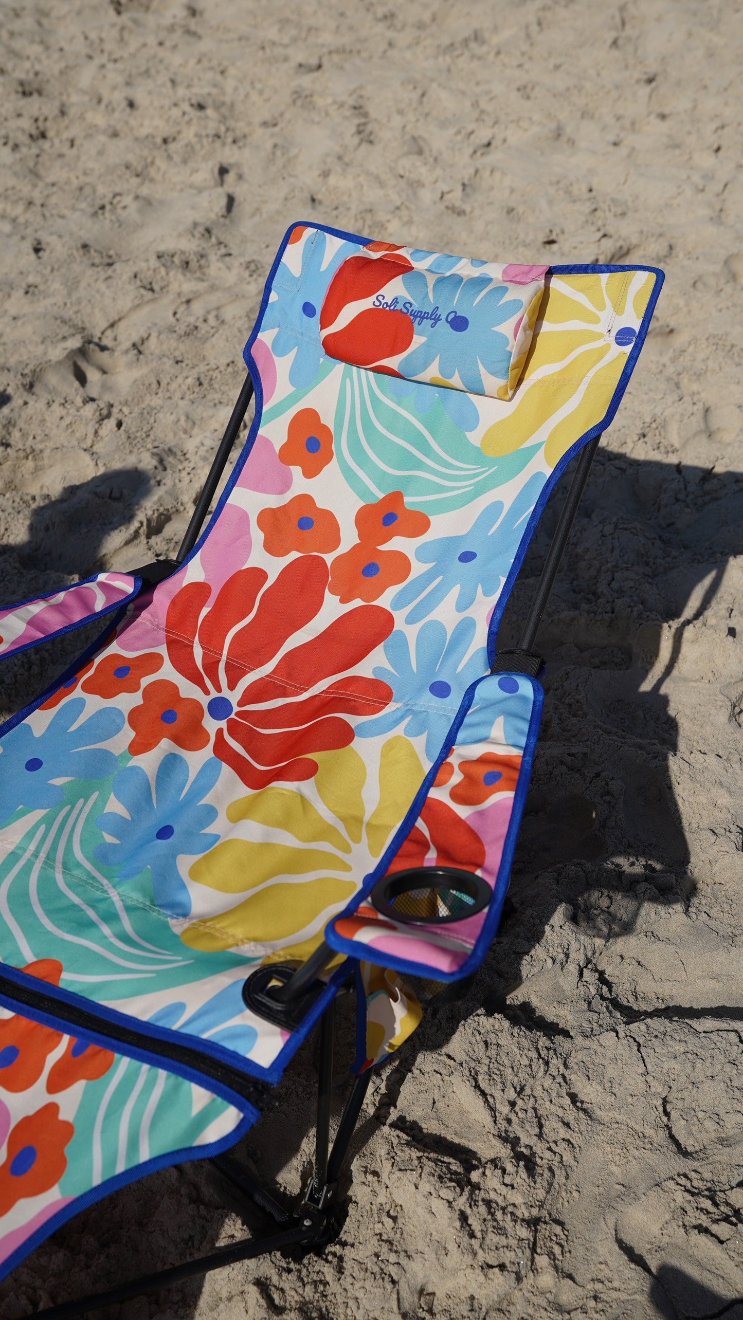 Rainbow Floral Soli Camp Chair